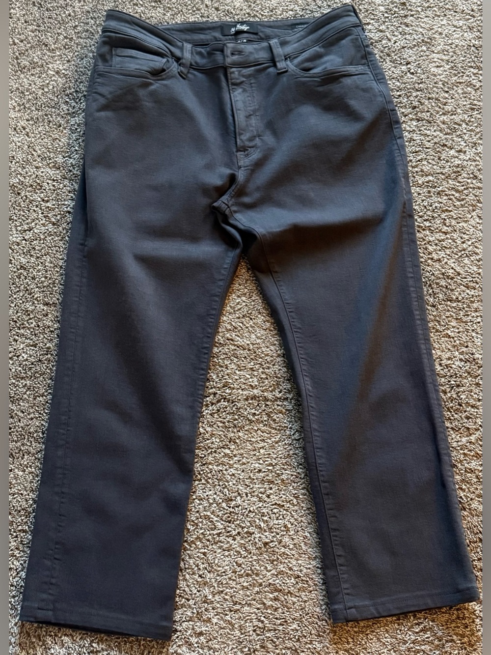 Dark Charcoal Straight Leg Pants